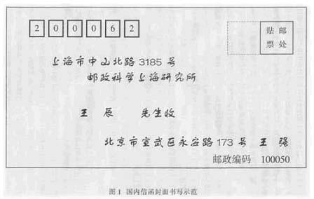 信封书写格式信封书写格式样板