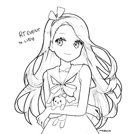 动漫人物简笔少女,一二三年级画简笔少女_竞价网