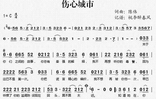 "伤心城市"歌词