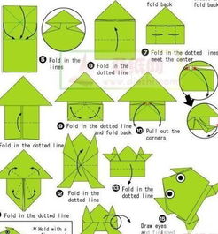 纸折青蛙的折纸方法图片