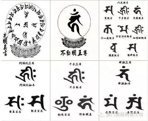 梵文纹身手稿经文图片
