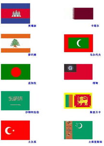 亚洲各国国旗图案记忆图片