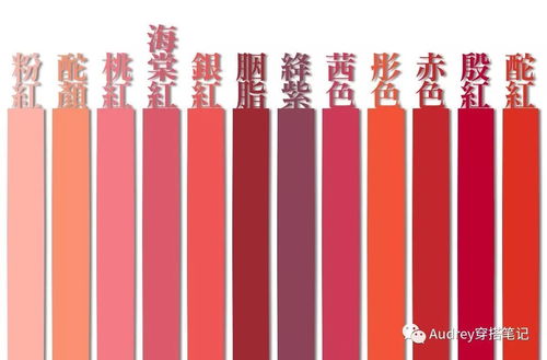 红色系色卡红色系色卡及颜色名称