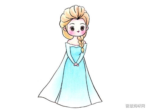 爱莎公主的简笔画怎么画?