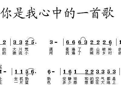 王力宏唱的《你是我心里的一首歌》 作词:丁晓雯 作曲:王力宏 王:你是