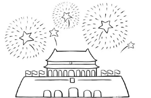 简笔画天安门简笔画天安城门和国旗