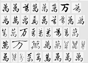 一,古代万字的写法 万,甲骨文像尖头,大螯,有尾的蝎子.