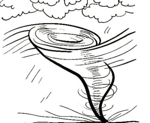 龙卷风简笔画