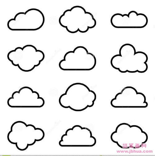 白云的画法简单又好看图片