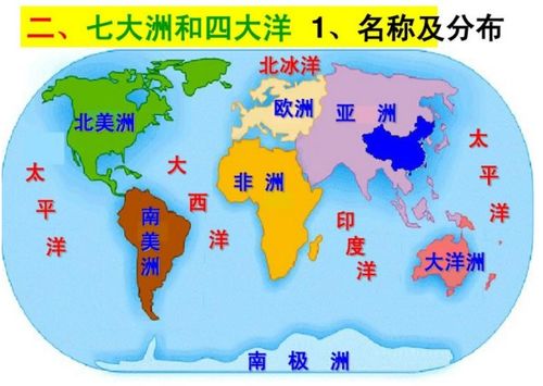 五大洲地图分布图片