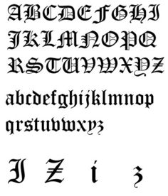 哥特式字体的字体