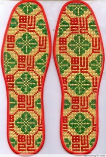 大格子鞋垫花样图?