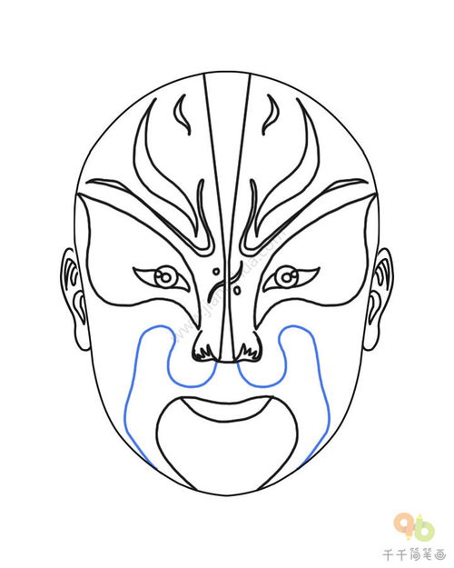 如何用简笔画脸谱?