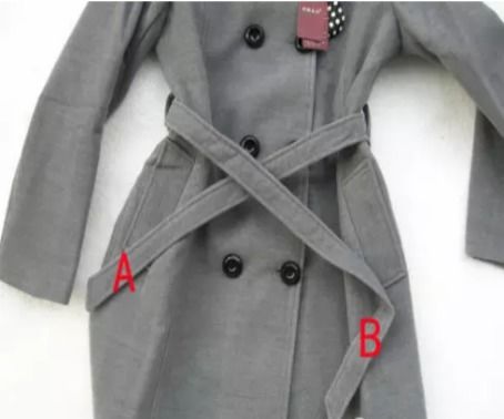 大衣背后蝴蝶结的打法 图解