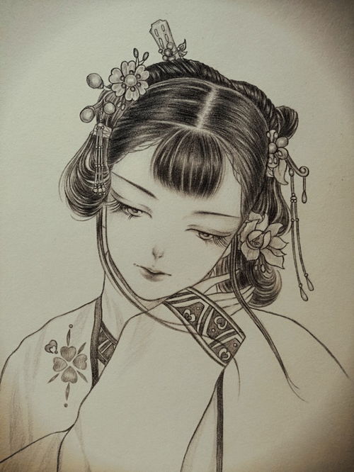 古风女子素描画(古风女子素描画凄美)_竞价网