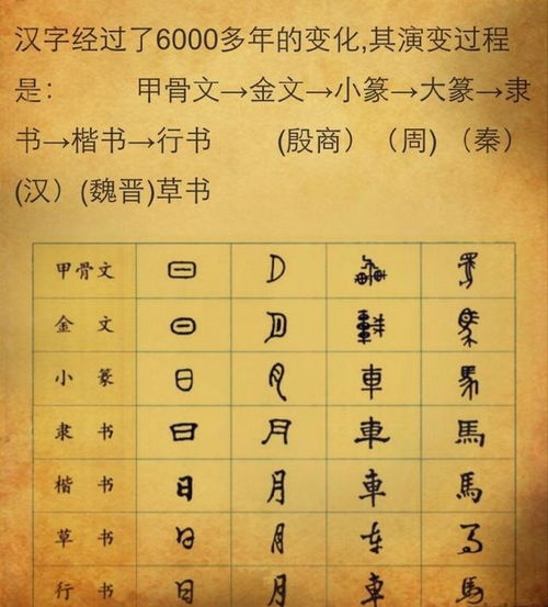 汉字历史的资料30字图片