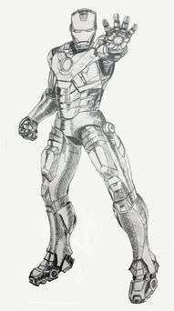 画钢铁侠画钢铁侠全身