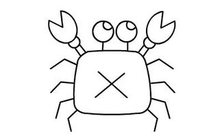 小螃蟹简笔画