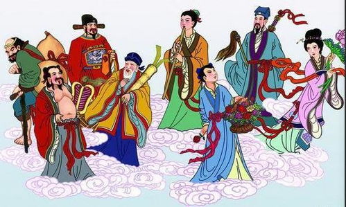 汉钟离(钟离权,张果老,蓝采和,何仙姑,吕洞宾(吕岩,韩湘子,曹国舅