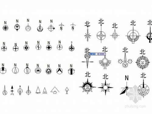 指北针图例指北针图例平面图