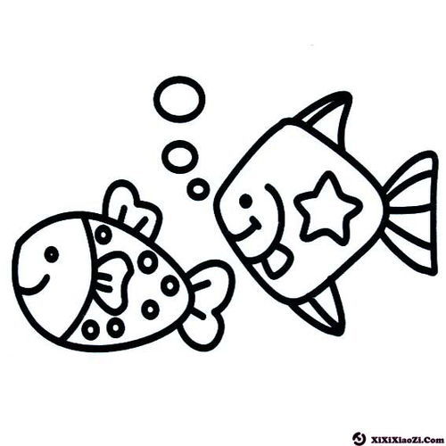 鱼的颜色有哪些简笔画