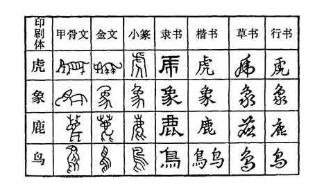中国汉字的演变顺序