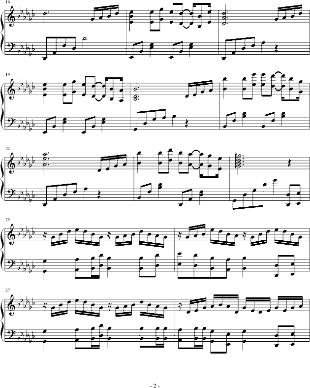 小小竹排钢琴曲