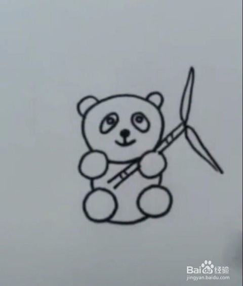 熊猫绘画怎么画
