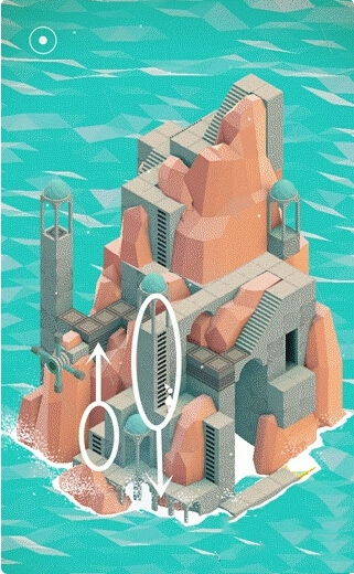 纪念碑谷第九关的通过方法:1.