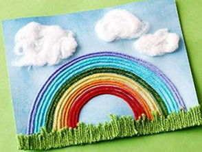 小学数学三年级手工毛线粘贴画怎么做