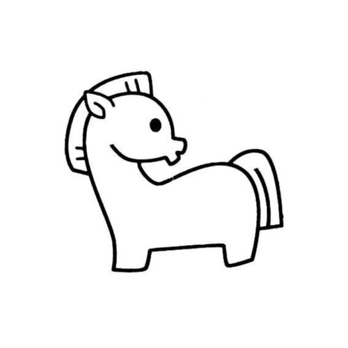 一笔画马一笔画马简笔画