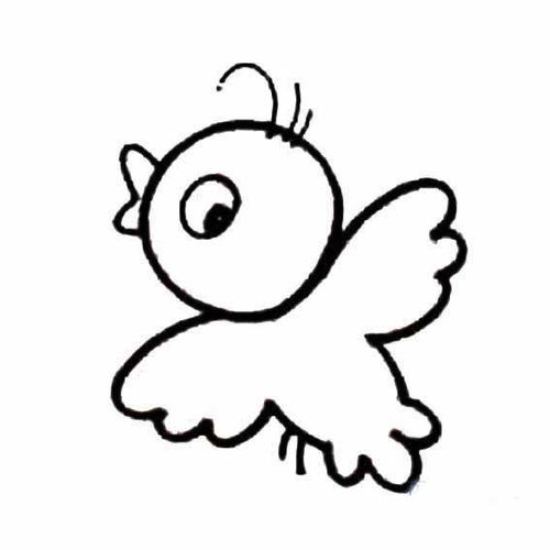 小鸟的简笔画 简单图片