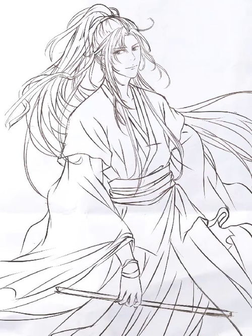 魔道祖师简笔画铅笔画图片