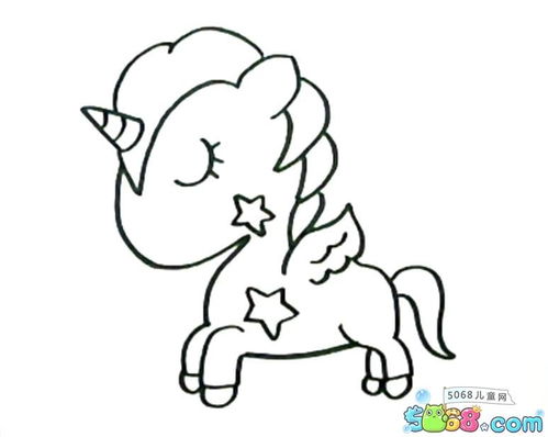 网红独角兽的简笔画怎么画?