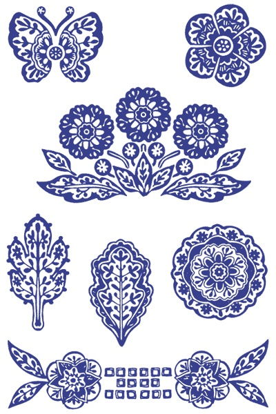 青花瓷图案简笔画青花瓷图案简笔画盘子