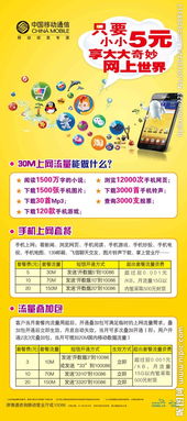 中国移动套餐资费一览表?
