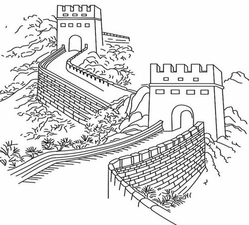 长城的简笔画怎么画,有图片参考吗?