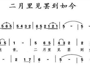 二月里见罢到如今简谱(二月里见罢到如今简谱正谱)_竞价网