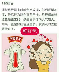 一般月经初潮会是深红色的,待月经正常后会变成正常的颜色.