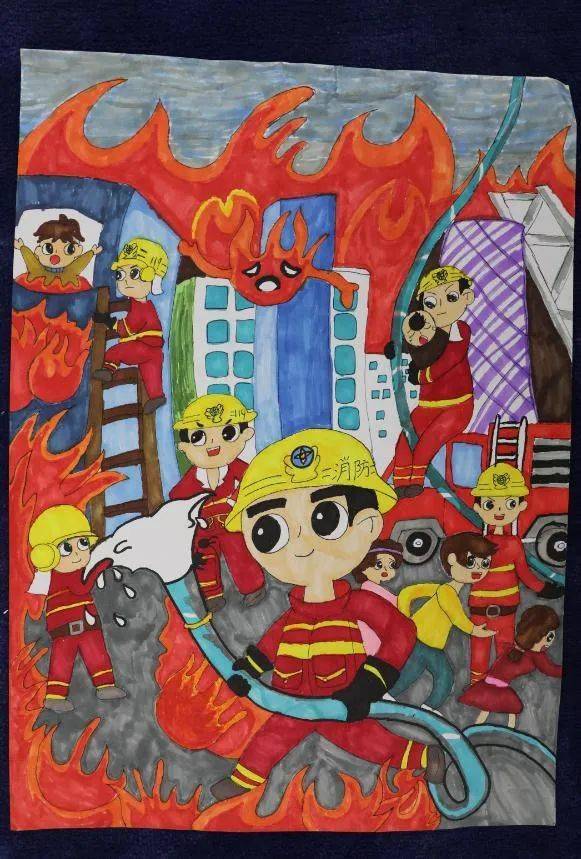 消防员儿童画消防员儿童画简笔画