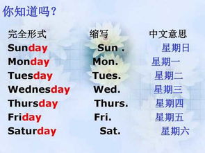 星期的英文缩写星期的英文缩写两个字母