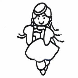 跳舞简笔画(有颜色)