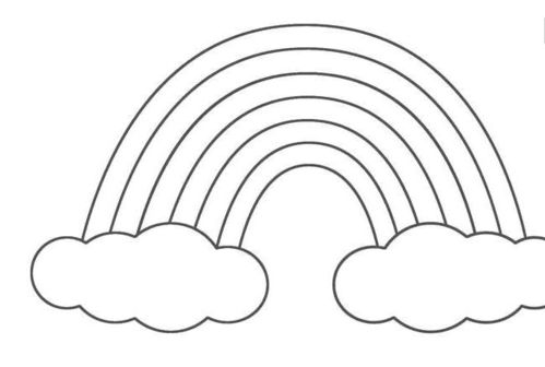 彩虹简笔画 小班图片