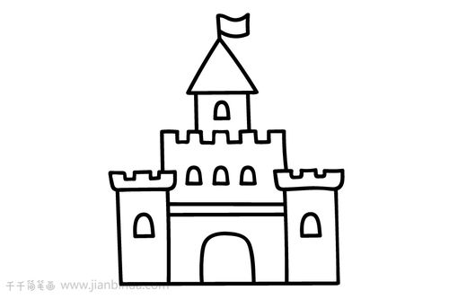 白雪公主城堡简笔画图片