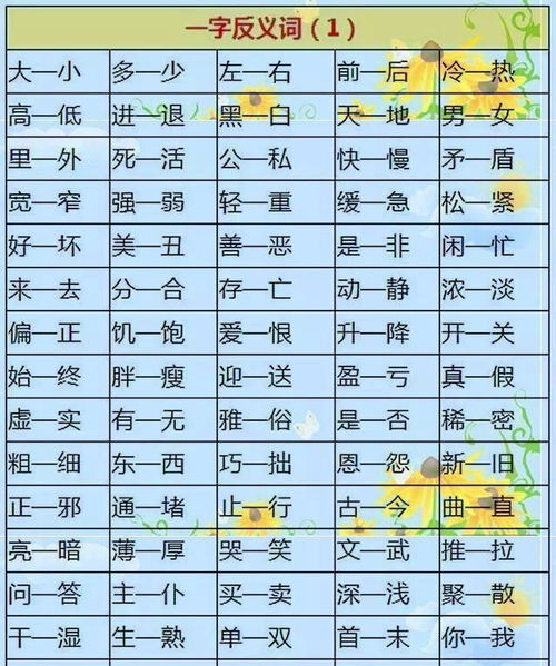反义词是指什么词_暂时的反义词是什么_反义词是什么意思
