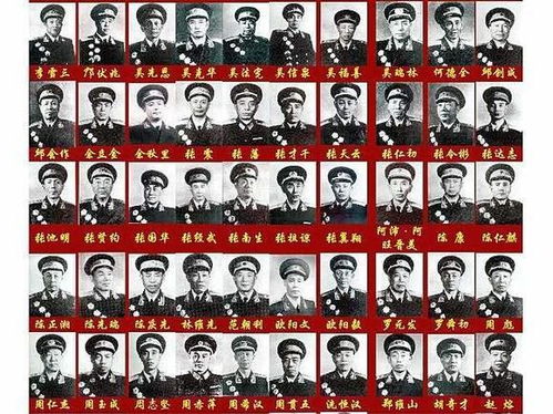 解放军上将名单及照片图片