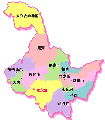 黑龙江省区县地图图片