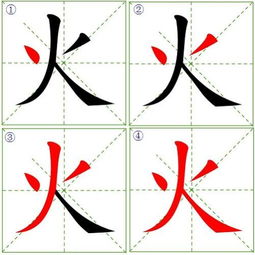 “火”的笔画顺序是什么?