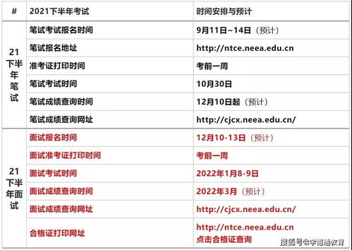 每年教师资格证考试的笔试时间和面试时间分别是什么时候呢?