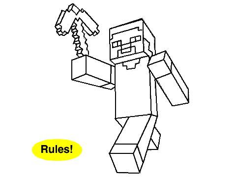 我的世界简笔画我的世界简笔画武器人物僵尸